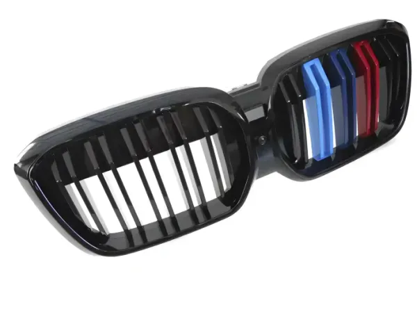 BMW iX3 G08 LCI Frontgrill Nyrer Sport Dobbeltlamel 21- Blanksort Trefarvet