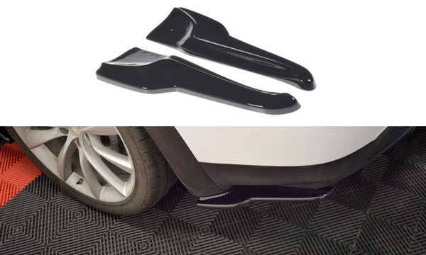 REAR SIDE SPLITTERS V.2 TESLA MODEL X - tectured 
