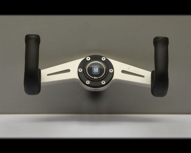 Hovedbilde Nardi Two Spoke Steering Wheel - Black Perforated ...