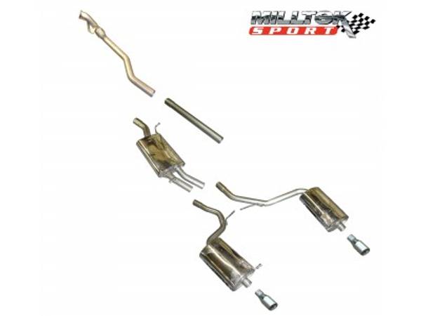 Audi A4 B6 FK Milltek Cat Back Udstødning System m. dæmper