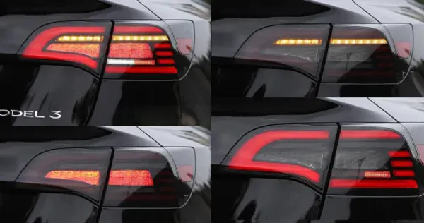Tesla Model 3 Y LED Baglygter Fuld LE D Animeret DYN