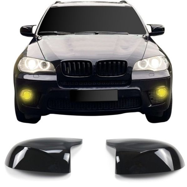 Mirror Cap Set, black gloss suitable for BMW X5 (E70), X6 (E71),