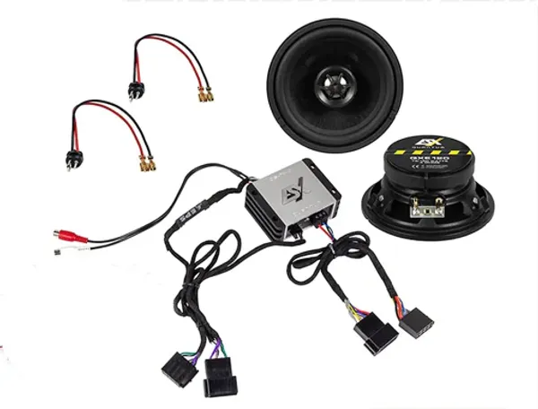 Mercedes 124 ESX QXE højtaler sæt med forstærker Plug and Play